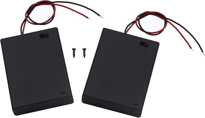 LampVPath 4xAA 6V battery holder with leads and switch