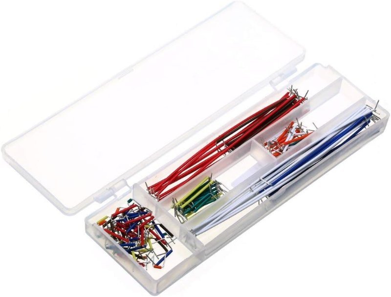 140-piece 22 AWG solid core preformed breadboard jumper wire kit
