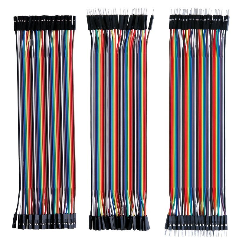 ELEGOO 120pcs multicolored Dupont jumper wire kit with male-to-female, male-to-male and female-to-female ribbon cables