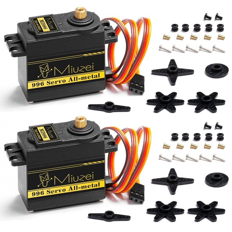 Miuzei MG996R metal gear hobby servo with mounting horns