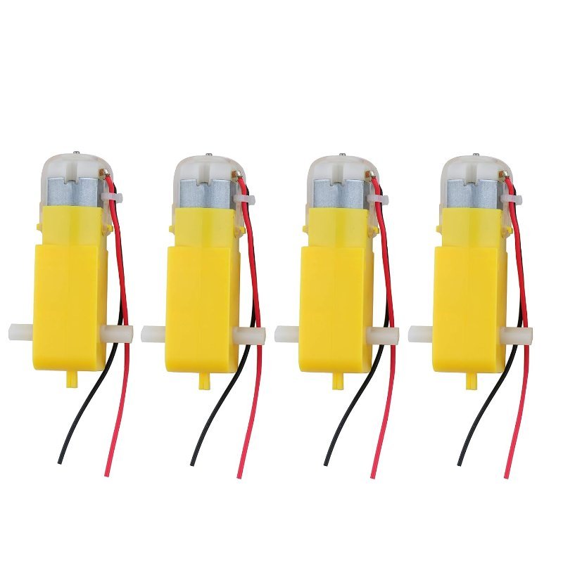 Yellow TT DC gearbox motors with dual output shafts
