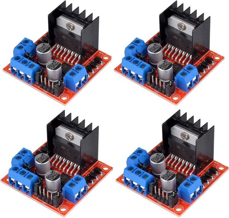 HiLetgo L298N dual H-bridge motor driver module with heat sink and screw terminals