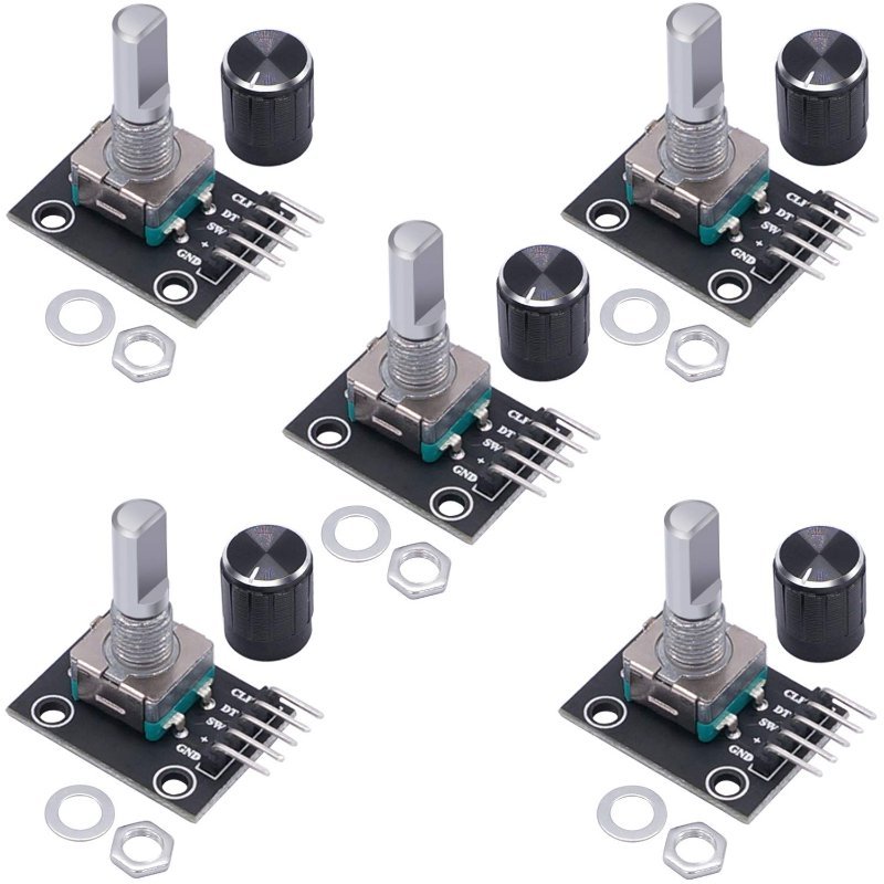 Taiss KY-040 rotary encoder modules with knob caps for Arduino