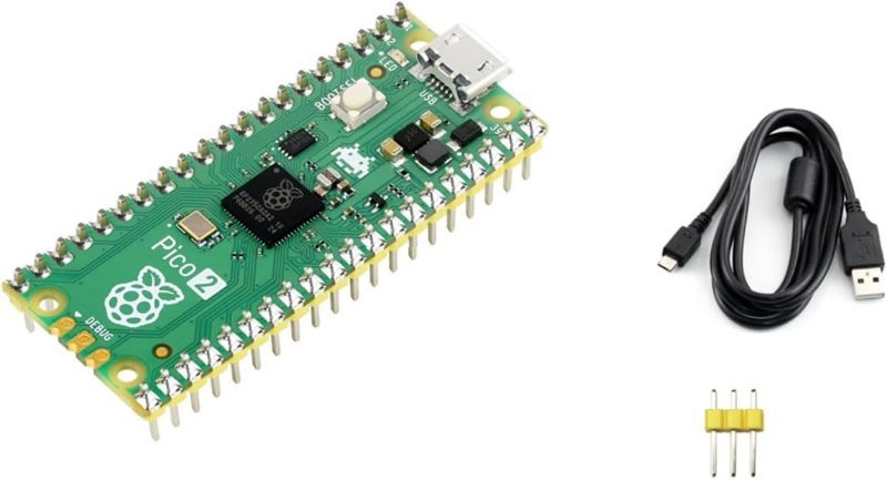 Waveshare pre-soldered Raspberry Pi Pico 2 board with headers